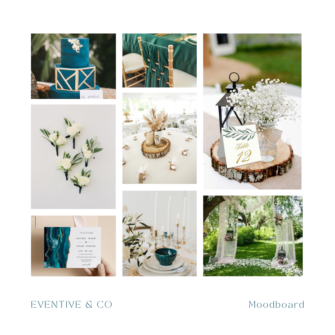 Moodboard for Eventive & Co - Event Management Branding by Rahana Razak