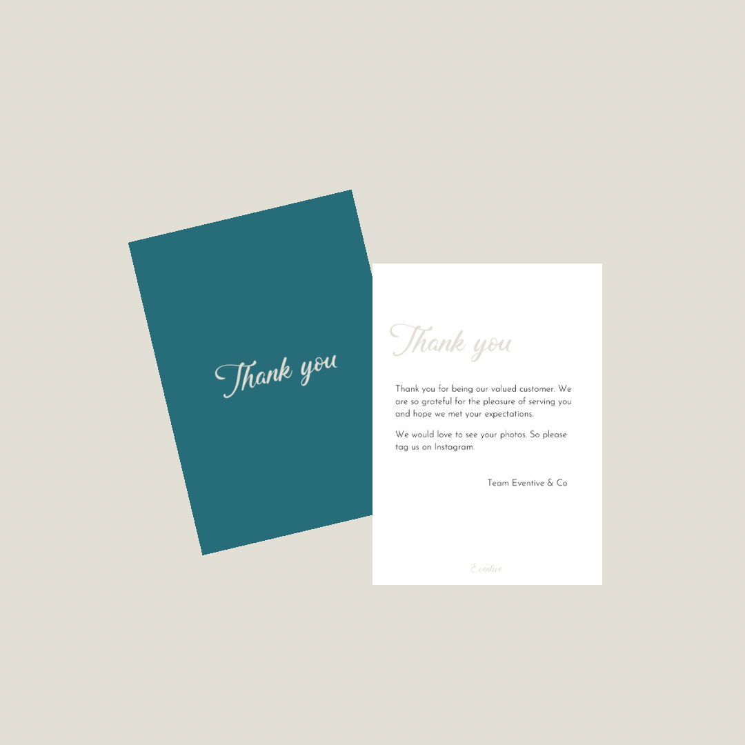 Thank you card for Eventive & Co - Event Management Branding by Rahana Razak
