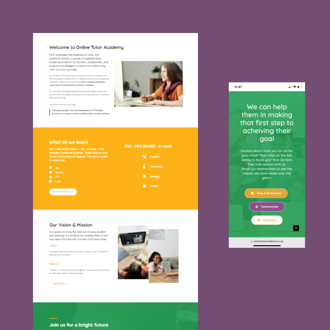 Academic Brand Website - Web Page Mockup by Rahana Razak