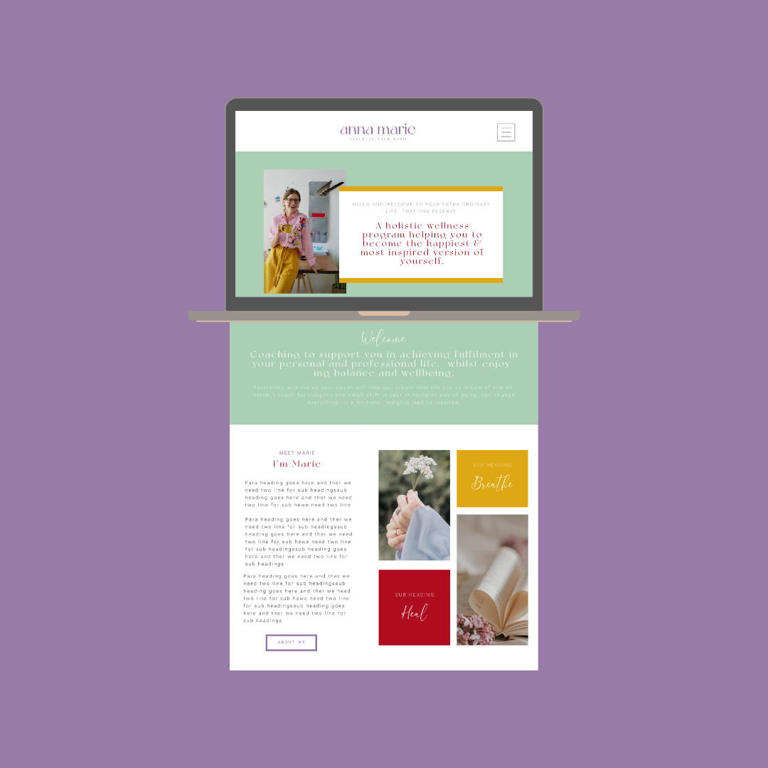 Wellness Coach Custom Website Design by Rahana Razak