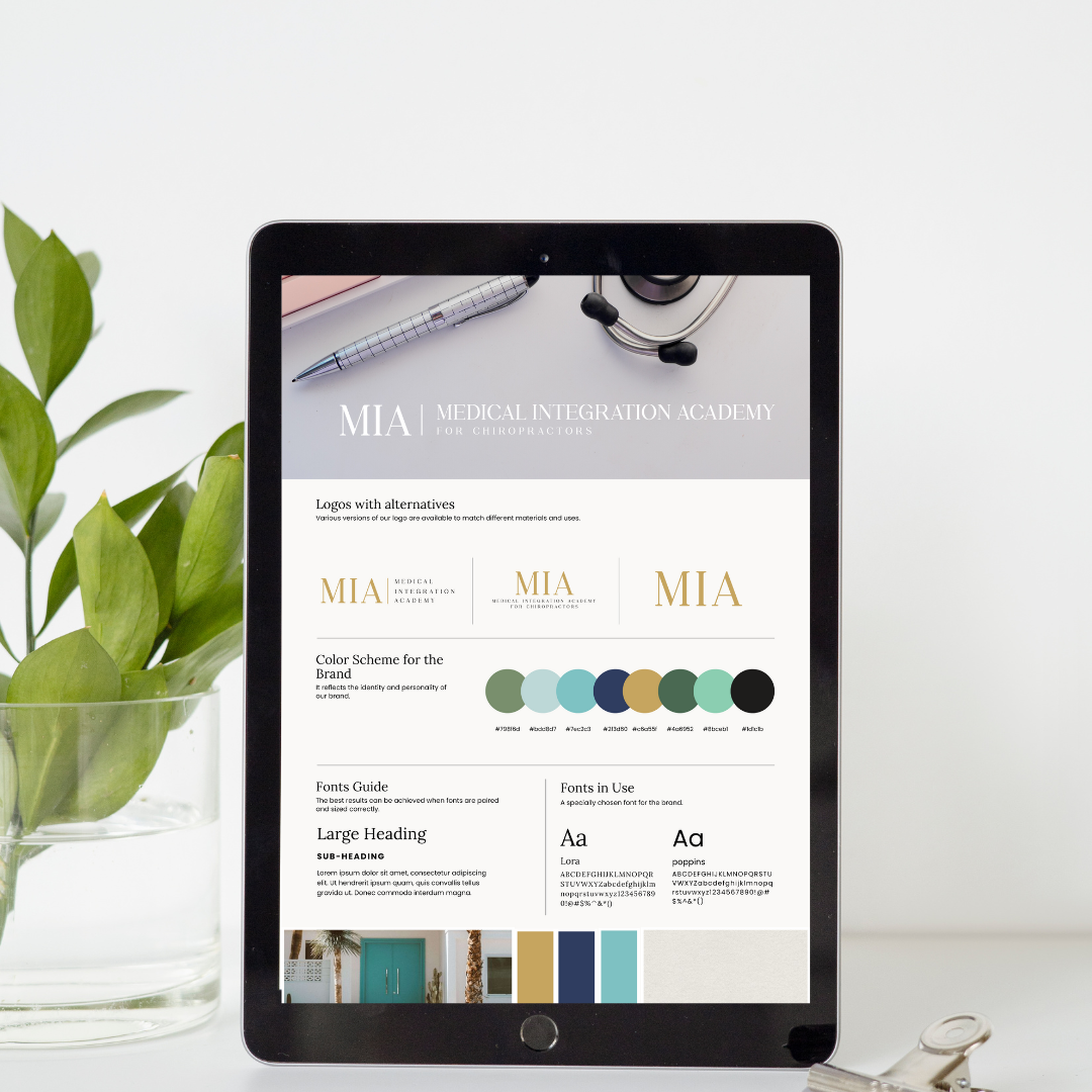 Medical Integration Academy For Chiropractoprs - Brand Board - Design by Rahana Razak