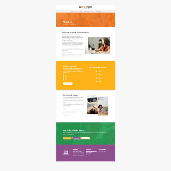 Academic Website About Page Mockup by Rahana Razak